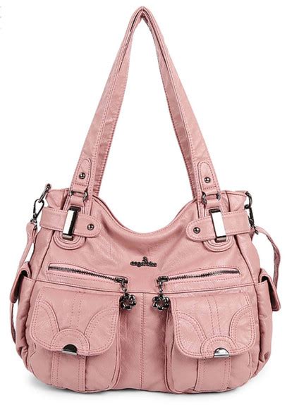Soft Leather Handbags With Multiple Pockets