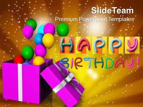 They really are my favorite the perfect diy gift for: Opened Gift Box With Balloons Birthday Powerpoint ...
