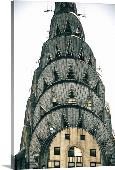 The Top Of The Chrysler Building In New York City Wall Art Canvas