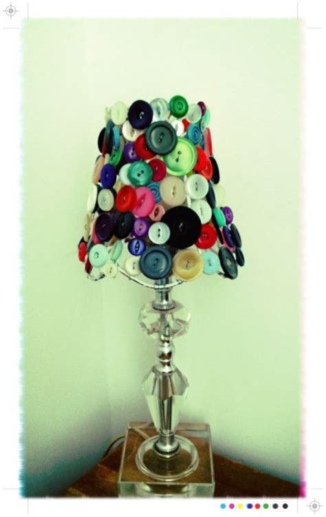 Button Covered Lamp Shade Tutorial Crafts Crafts Crafts Lamp Shade