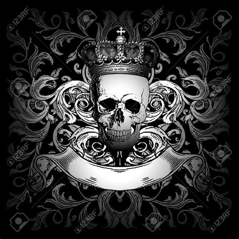 Skull And Crown Cliparts Stock Vector And Royalty Free Skull And Crown