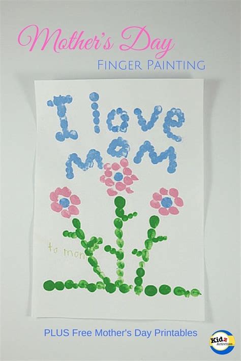 Mothers Day Finger Painting Kidz Activities Mothers Day Crafts