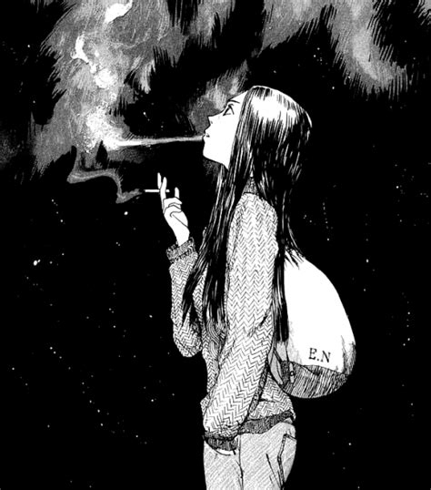 Mangafascination Ilustrações Anime Escuro Meninas Fumantes