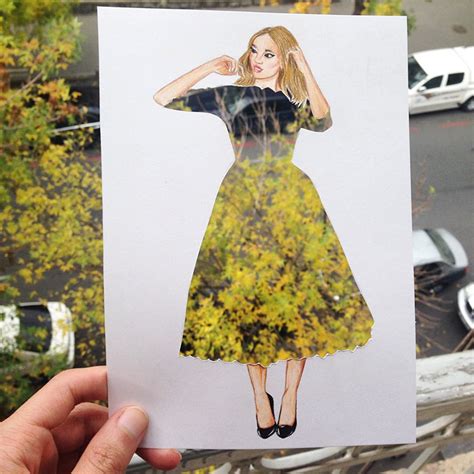 armenian illustrator completes  cut  dresses