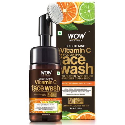 Buy Wow Skin Science Brightening Vitamin C Foaming Face Wash With Built