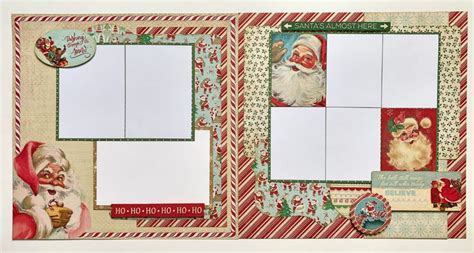 Christmas Scrapbook Layout Premade Two Pages 12 X 12 Etsy Christmas