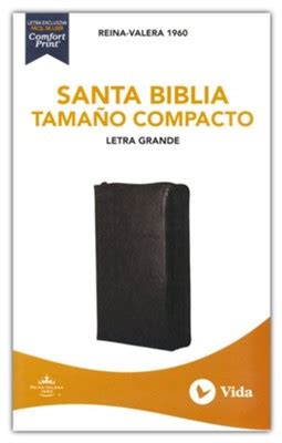 Rvr Santa Biblia Letra Grande Tama O Compacto Negro Con Ndice