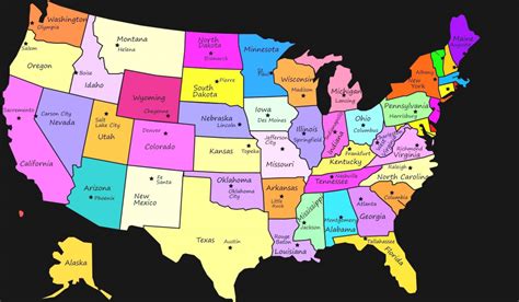Us Maps With States Games Printable Map