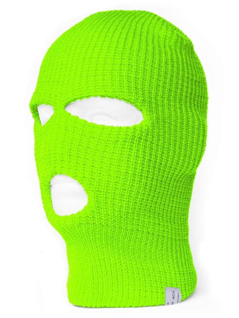 Topheadwear 3 Hole Ski Face Mask Balaclava Neon Green
