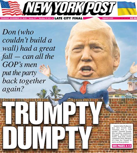 Ny Post Cover For November 10 2022 New York Post