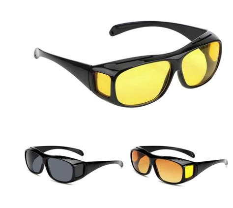 unisex night vision driver goggles hd vision sun glasses car driving glasses uv protection