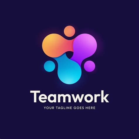 Premium Vector Gradient Teamwork Logo Design