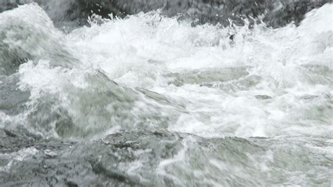 White Water River Rapids Close Up Slow Motion Stock Video Footage