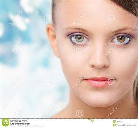 Natural Beauty Young Woman With Health Skin Stock Photo