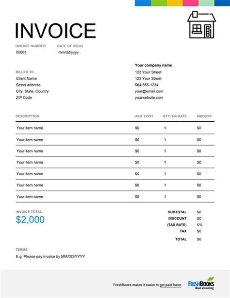 Free Roofing Invoice Template Download Now Freshbooks