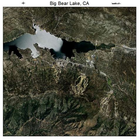 Aerial Photography Map Of Big Bear Lake Ca California