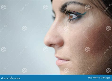 Left Face Profile Of Young Woman Stock Image Image Of Profile
