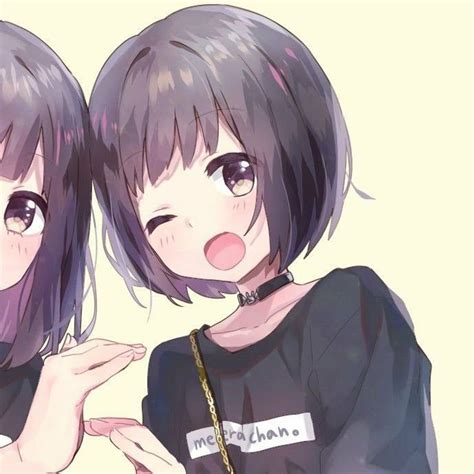 Couple 2 Irmãs Anime Melhores Amigos Anime Anime Kawaii