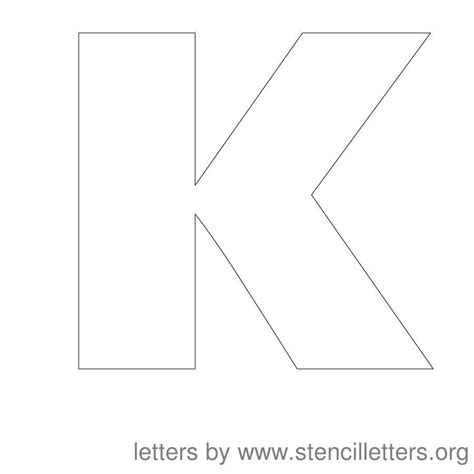 Printable Stencils Letter K