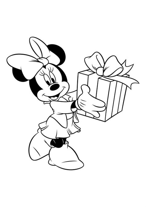 Minnie Mouse dostal dárek omalovánky, Mickey Mouse a přátelé omalovánky