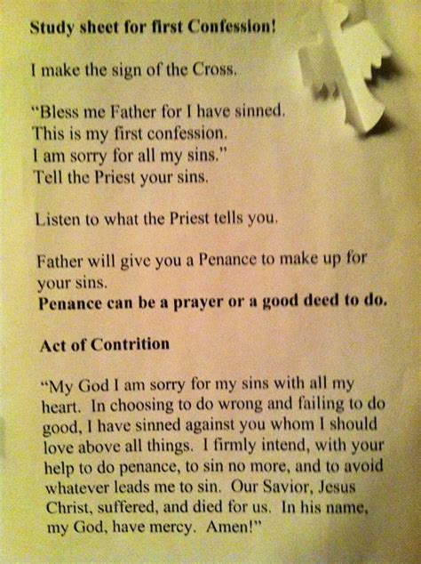 The act of contrition is traditionally used in when confessing one's sins in the sacrament of penance and reconciliation. Penance - just change the act of contrition | CCD ...