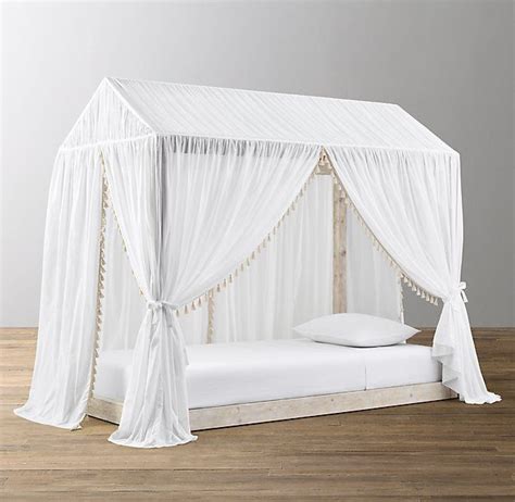 2 x 89 ( x cm)。 Cole Tassel Voile Canopy | Bed tent, House beds, Girl room