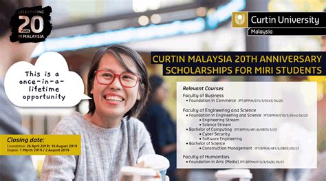 City university of malaysia, petaling jaya, malaysia. Curtin Malaysia 20th Anniversary Scholarships For Miri ...