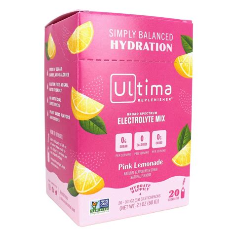 Ultima Electrolyte Drink Mix Pink Lemonade At Natura Market