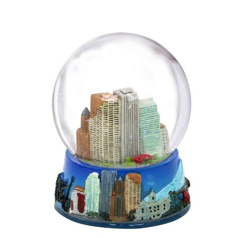 Portland Snow Globes With Skyline And Mountains
