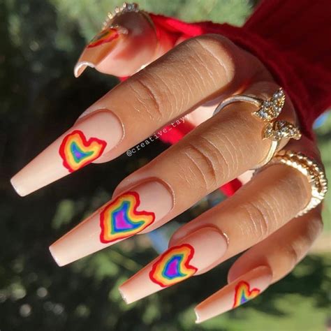 30 Best Pride Nail Ideas Thatll Brighten Your Outfits Funky Heart