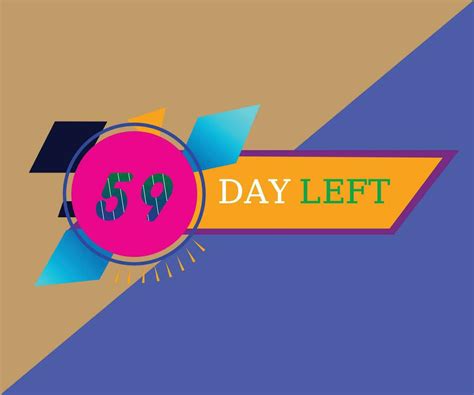 59 Days Left And Countdown Banner Design 27231492 Vector Art At Vecteezy