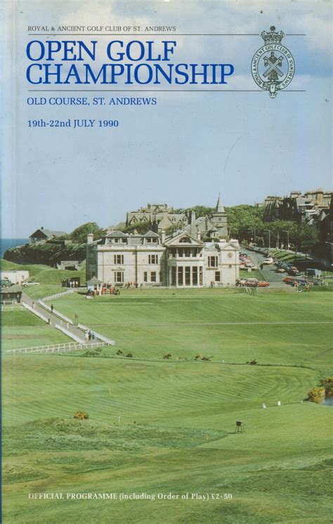 Open Golf Championship 1990 St Andrews Golf Programme Major Golf Championships