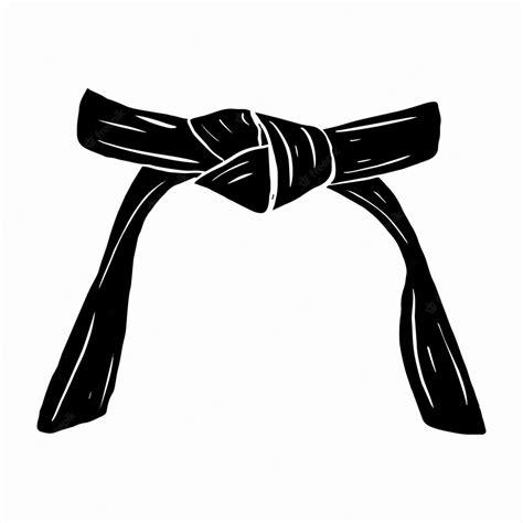 Premium Vector Black Belt Logo Vector Karate Taekwondo Jiujitsu Judo