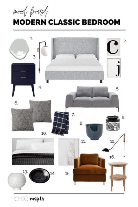 Modern Classic Bedroom Mood Board: Phase 1 Makeover - Chic Misfits