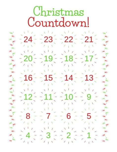 How Many Days Until Christmas Calendar Free Printable Parties Made