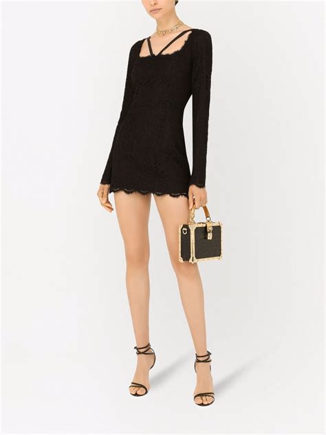 Dolce And Gabbana Lace Mini Dress Farfetch