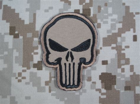 Specwarfare Airsoft Warrior Punisher Skull Navy Seal Velcro Patch CB