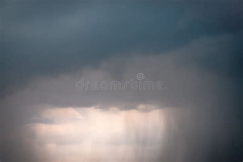 Dramatic Contrasting Gray Sky Rain Fall Stock Photo Image Of Dark