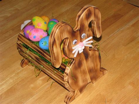 Easter Bunny Wooden Basket By Butchieswoodshop On Etsy