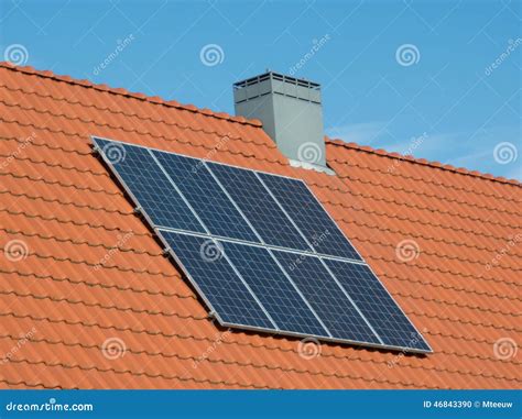 Solar Panels Small House Stock Photo Image Of Ecological 46843390