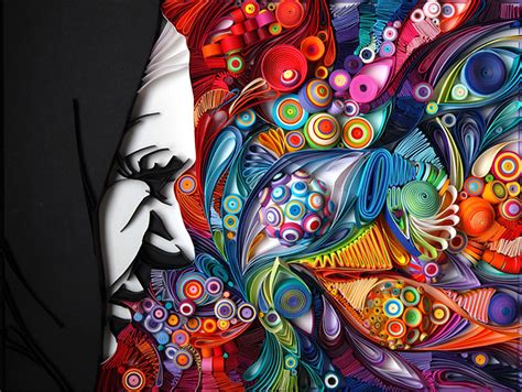 Mesmerizing Paper Art Made From Strips Of Colored Paper By Yulia