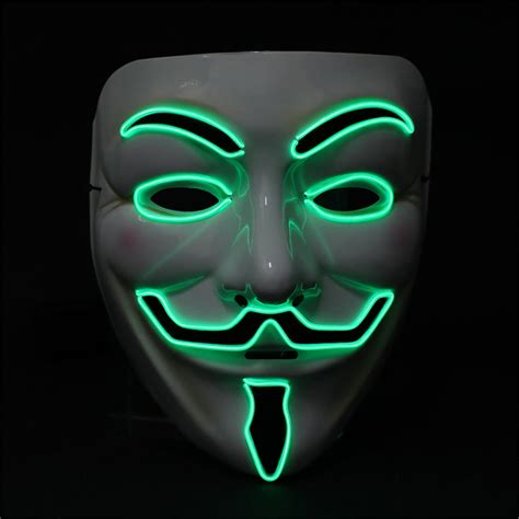 Light Up Anonymous Mask Green The Best Light Up Trainer Brand