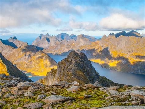 Lofoten Alps Norway Landscape Nature Rocky Mountains Mountain Peaks