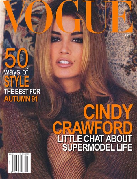Cindy Crawford 1991 Vogue Magazine Cover When They Used Models Instead