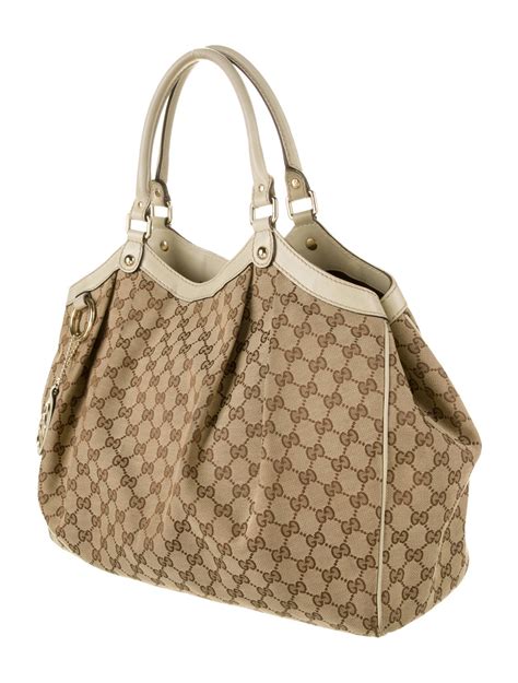 Gucci Medium Gg Canvas Sukey Tote Handbags Guc442880 The Realreal