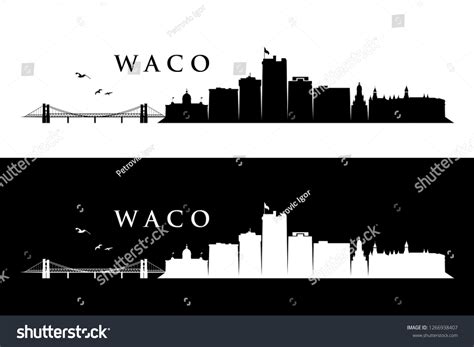 Stock Vektor „waco Skyline Texas United States America“ Bez Autorských