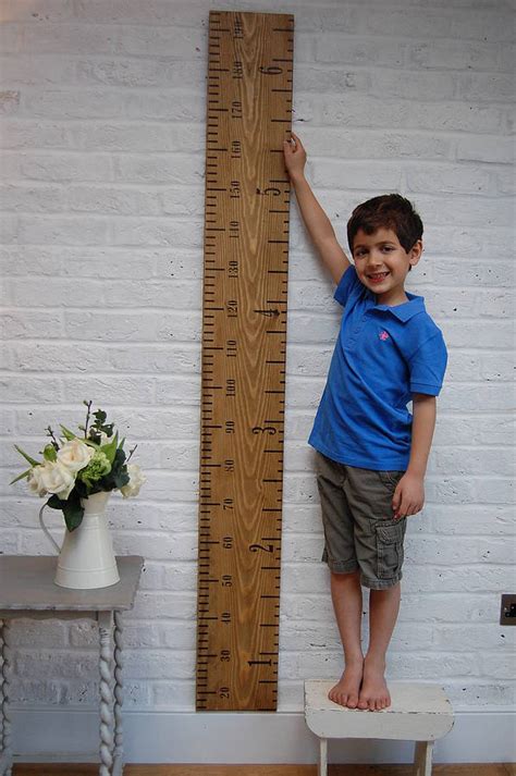 Personalised Wooden Ruler Height Chart Kids Rule By Lovestruck