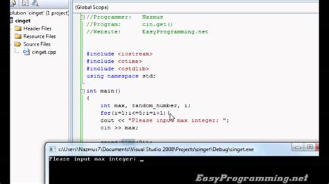 C++ uses the concept of streams to perform i/o operations. Easy Programming - Beginner C++ Tutorial - using cin.get ...