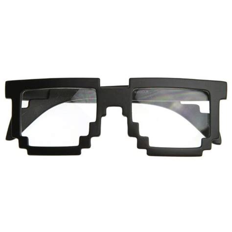 Minecraft Party Favors Pixelated 8 Bit Clear Lens Computer Nerd Geek Gamer Glasses