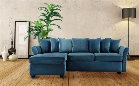 Your furniture should fit you perfectly. Classic Velvet Sectional Sofa, Large L-Shape Couch with ...